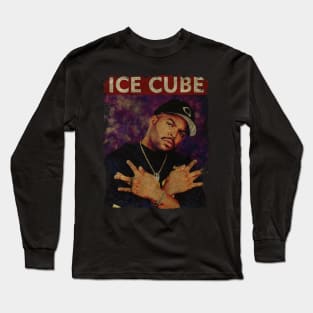 TEXTURE ART-Ice Cube - RETRO STYLE 2 Long Sleeve T-Shirt